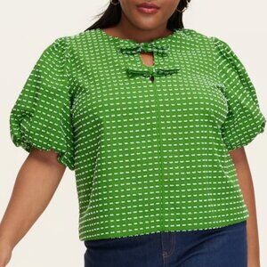 Dot Green Puff Short Sleeve Blouse - kate spade new york x Target 3x